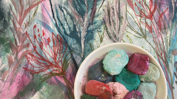 WILD BLOOMS mixed media creative process time lapse video