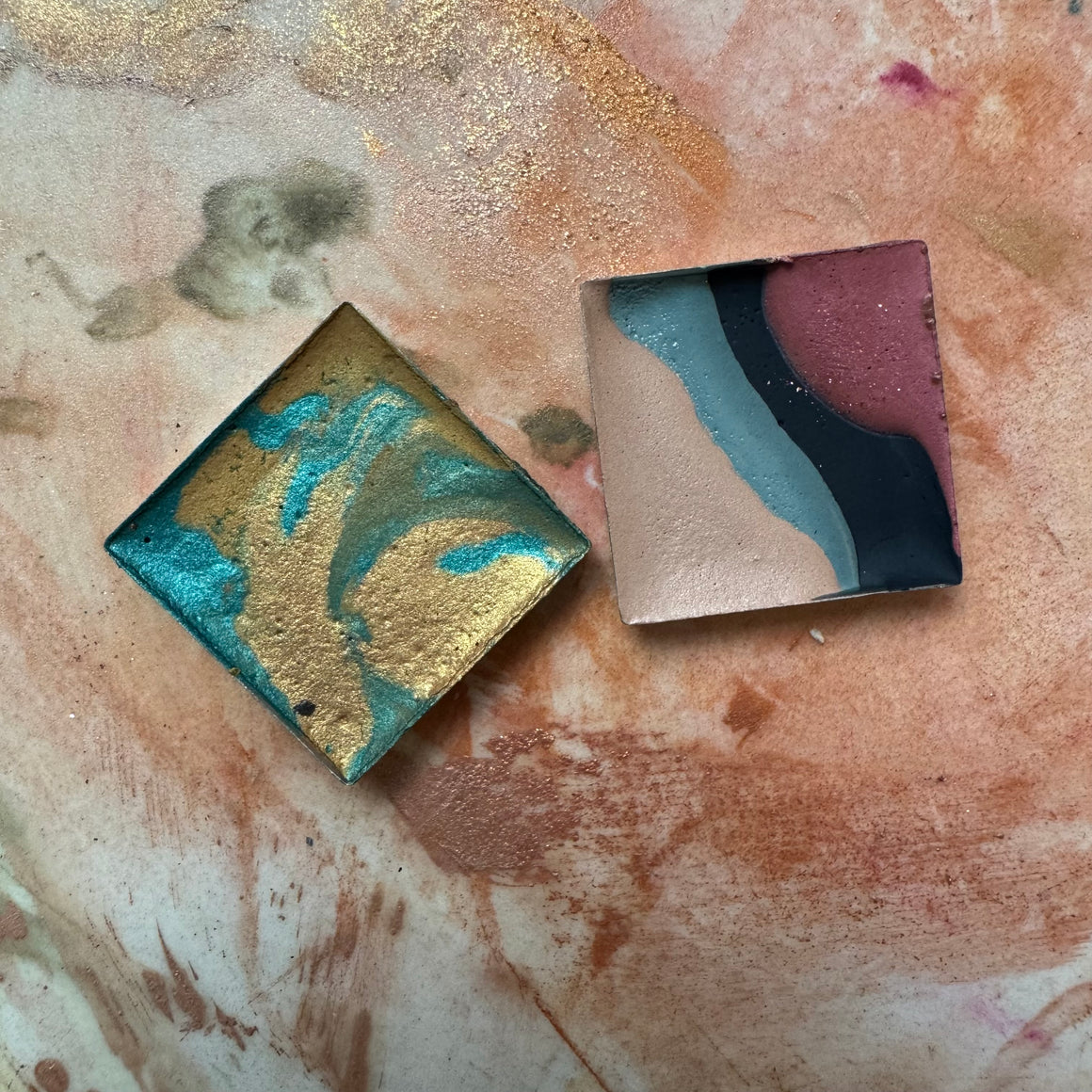 #tracibautistaCOLOR ~ BEACHCOMBER: Tidal Echoes multicolor watercolor pans {2-set}