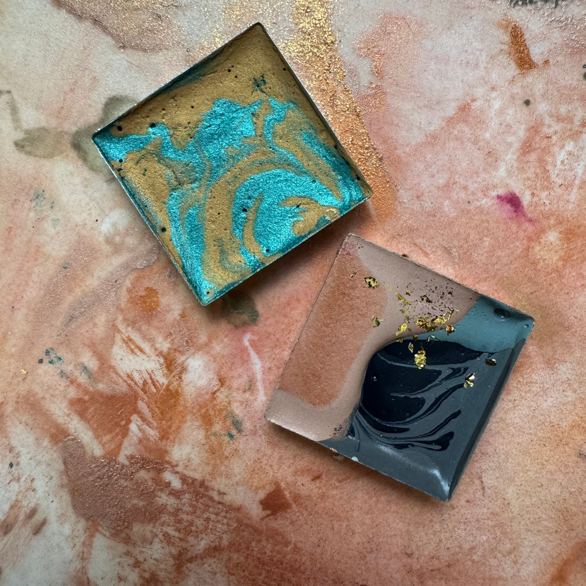 #tracibautistaCOLOR ~ BEACHCOMBER: Tidal Echoes multicolor watercolor pans {2-set}