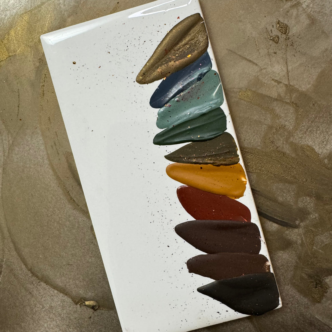 #tracibautistaCOLOR ~ WILD TERRAIN artisanal watercolor XL tile