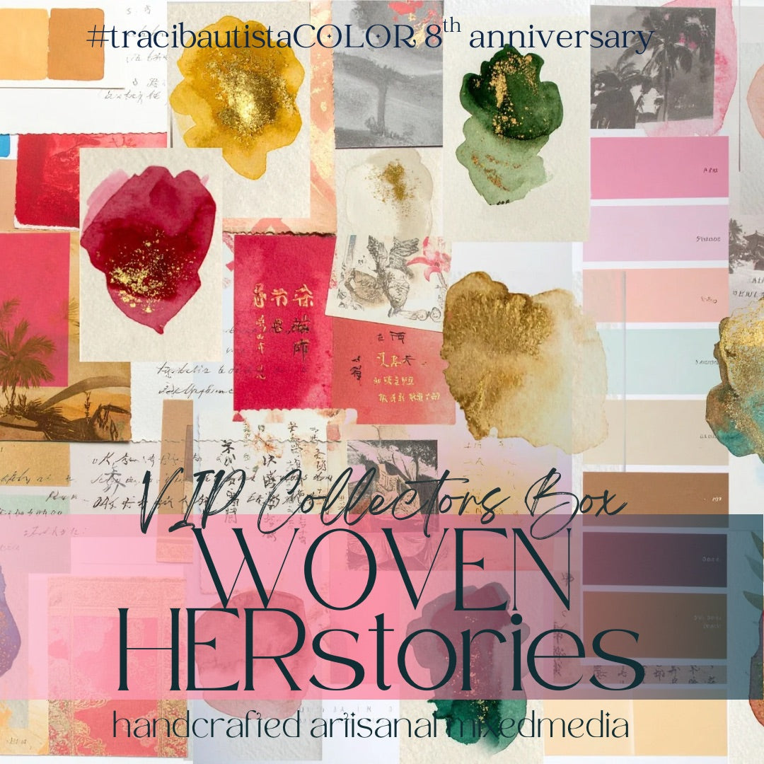 #tracibautistaCOLOR EIGHT collection: WOVEN HERstories XL watercolor tile