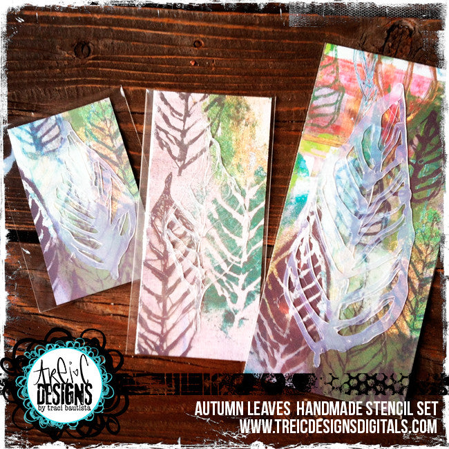 AUTUMN leaves stencil kit + webinar