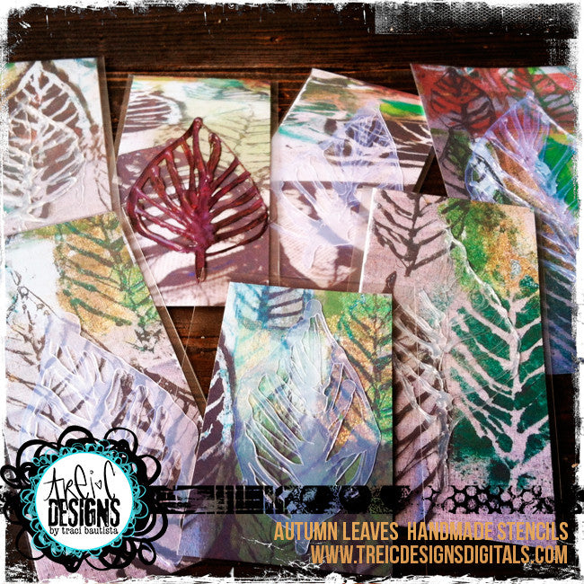 AUTUMN leaves stencil kit + webinar