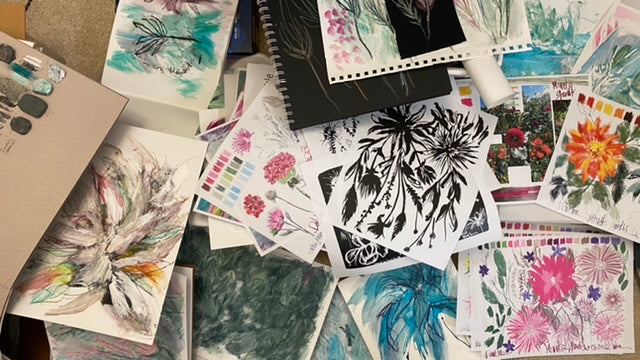 WILD BLOOMS: mixed media workshop