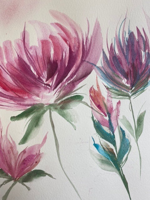 WILD BLOOMS: mixed media workshop