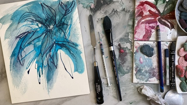 WILD BLOOMS: mixed media workshop