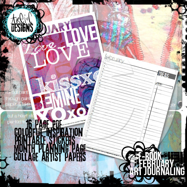February art journaling printable workbook
