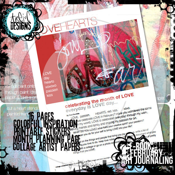 February art journaling printable workbook