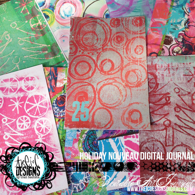 holiday NOUVEAU printable art journal