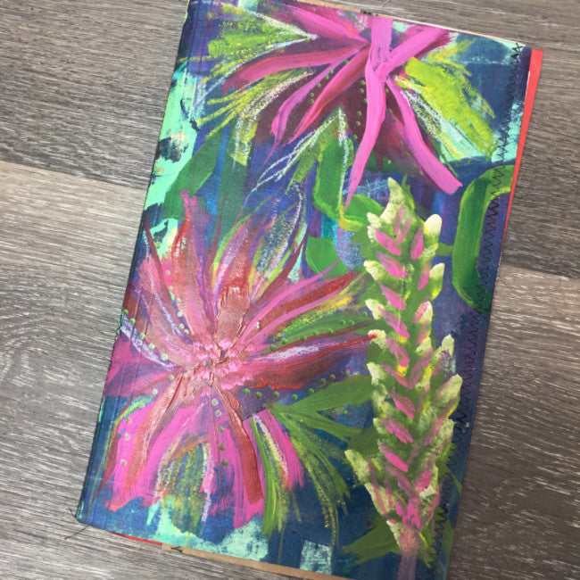 {FLORAL delight} FREE spirit handmade art journal by traci bautista