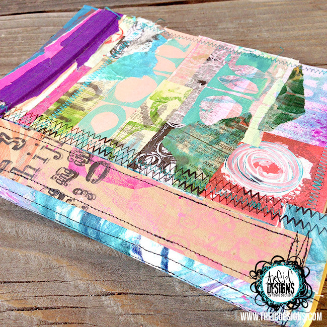 collage PLAY art quilt handmade art journal