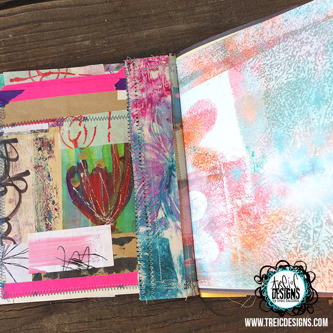 collage PLAY art quilt handmade art journal