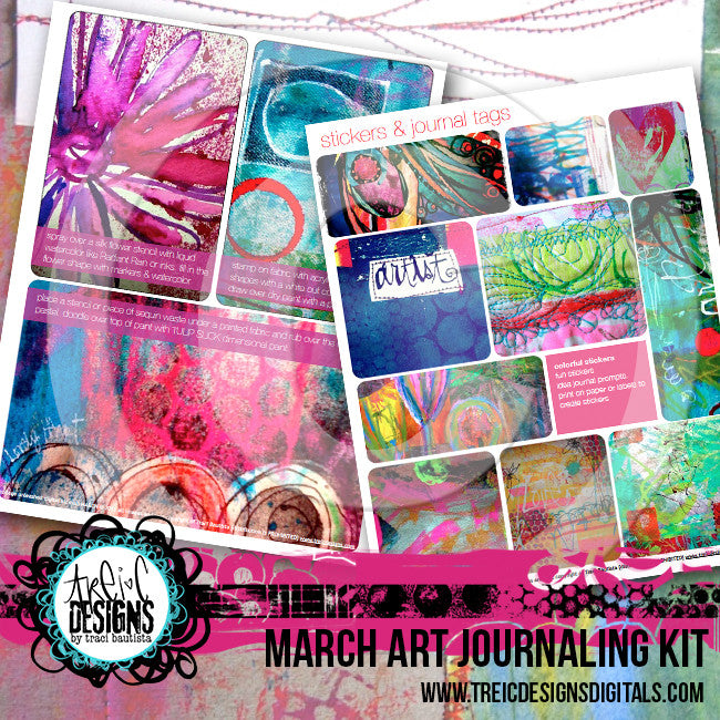 March art journaling printable workbook