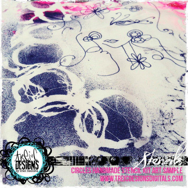 CIRCLES handmade stencil kit