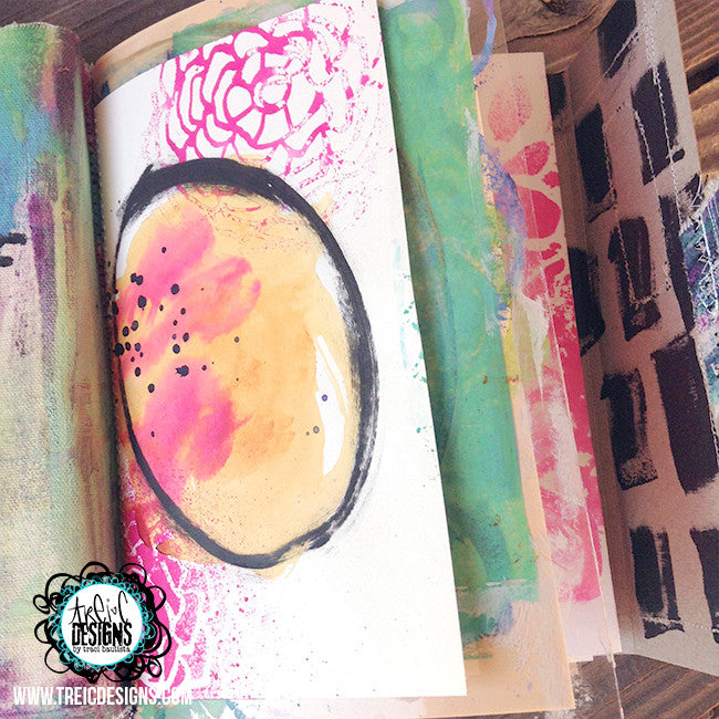 create FLORAL art quilt handmade journal