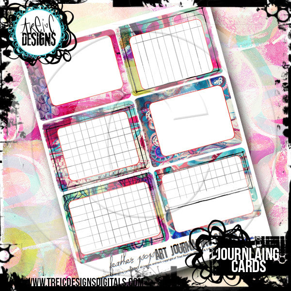 featherPOP art journaling cards