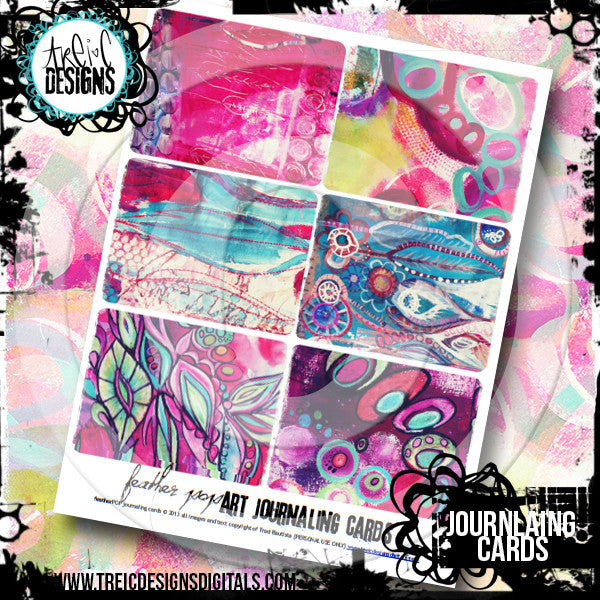 featherPOP art journaling cards