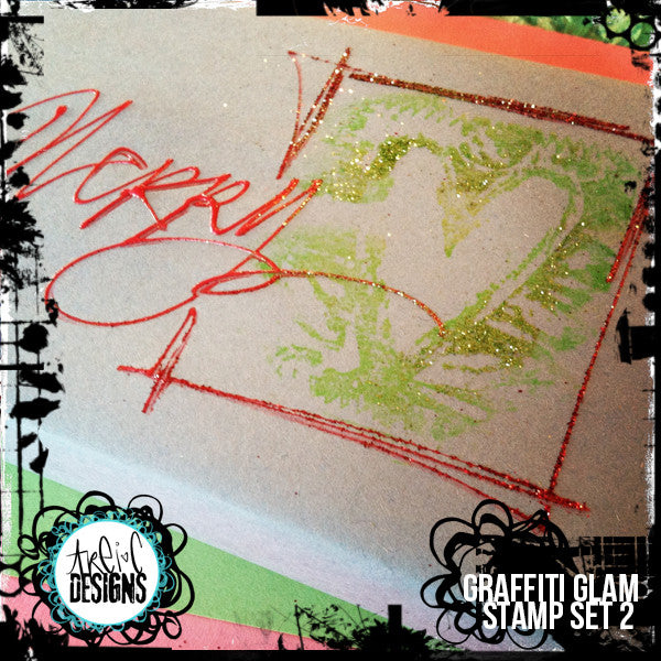 graffiti GLAM stamp set #2
