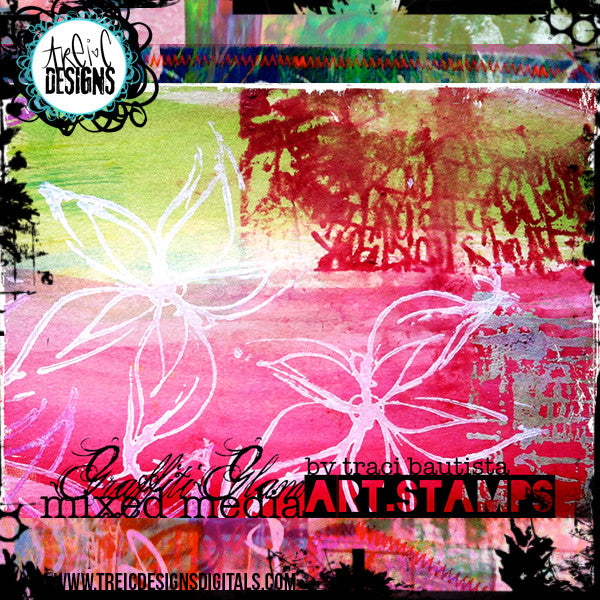 graffiti GLAM stamp set #4