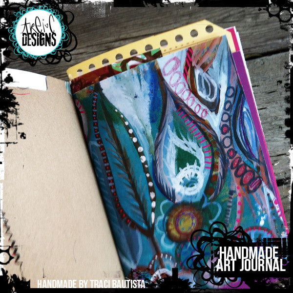 graffiti FLOWERS handmade art journal