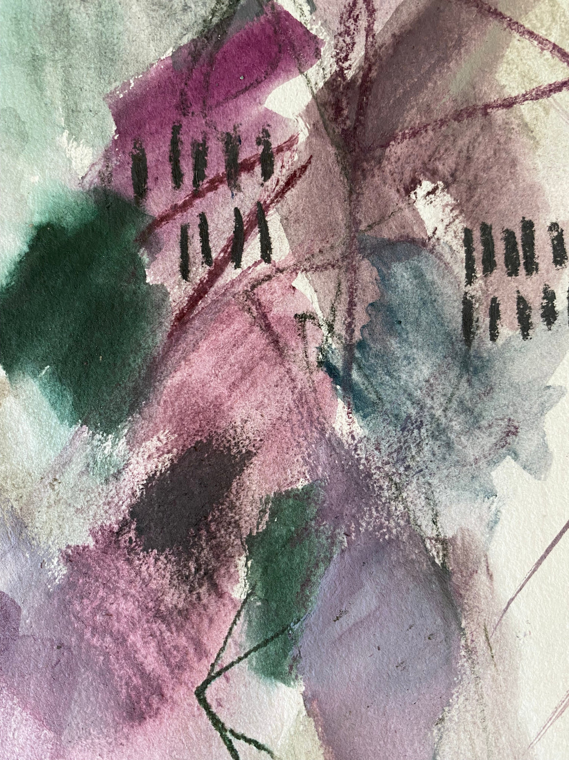 #tracibautistaCOLOR ~ WINTER/SPRING BLOSSOMS watercolor XL swatch tile