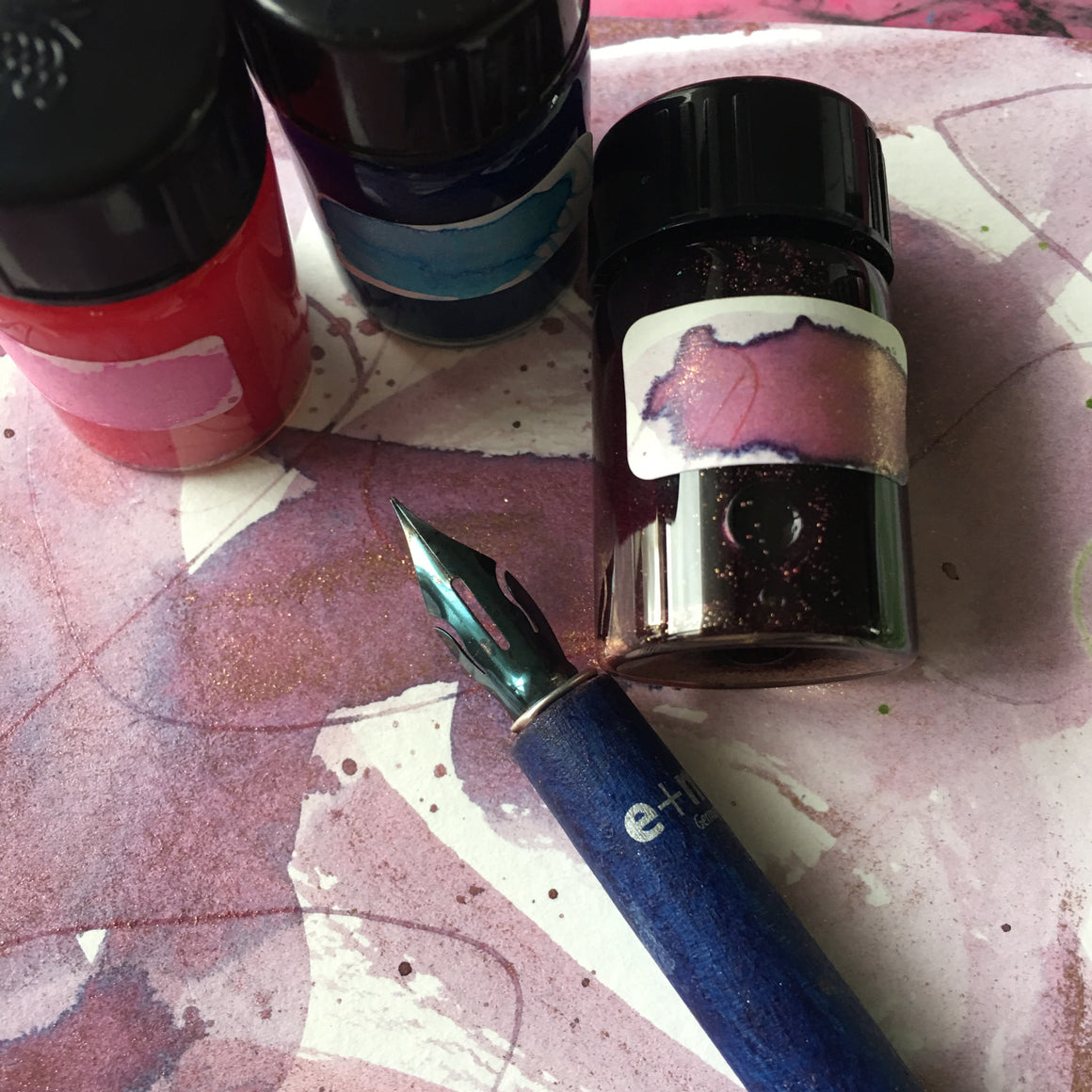 #tracibautistaCOLOR ~ winter WONDER artisan calligraphy ink 3 set