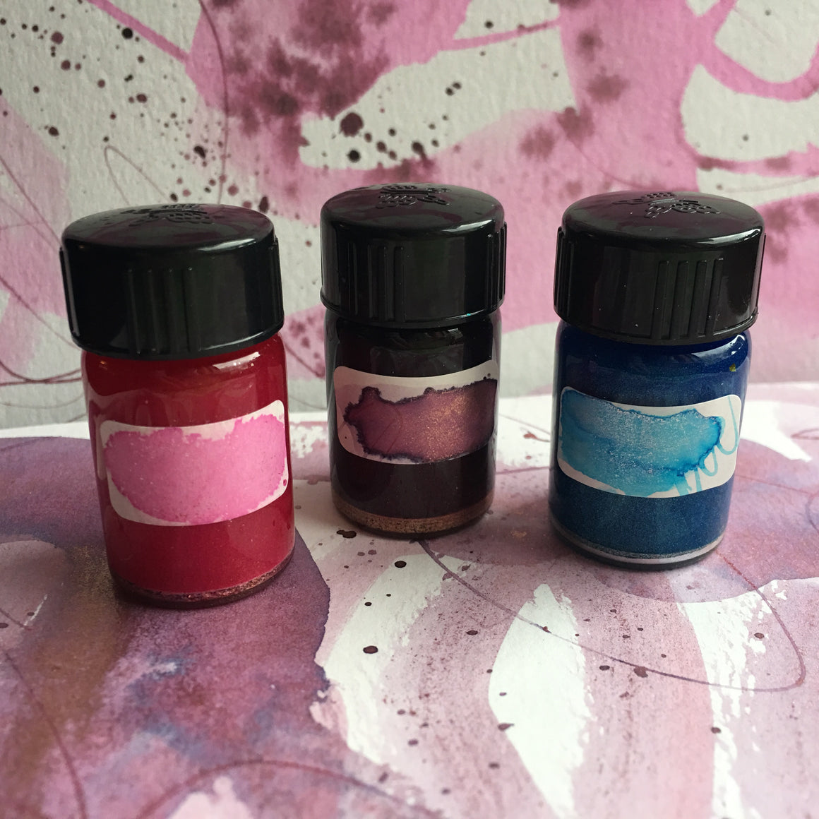 #tracibautistaCOLOR ~ winter WONDER artisan calligraphy ink 3 set