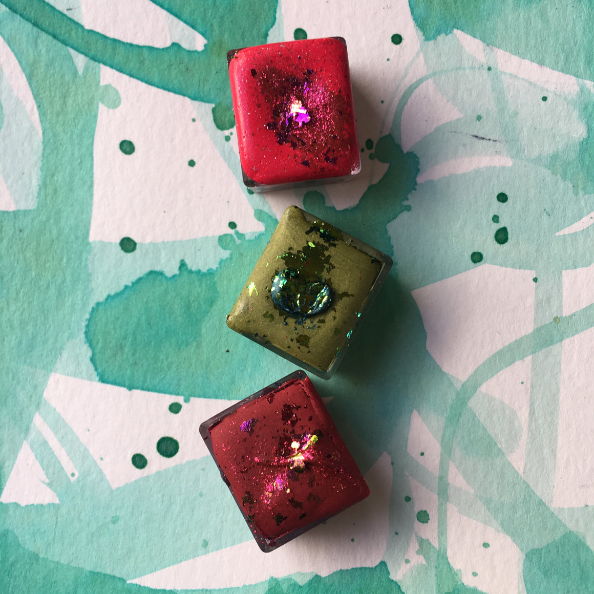 #tracibautistaCOLOR ~ ROSE GARDEN artisanal handcrafted watercolor half pan