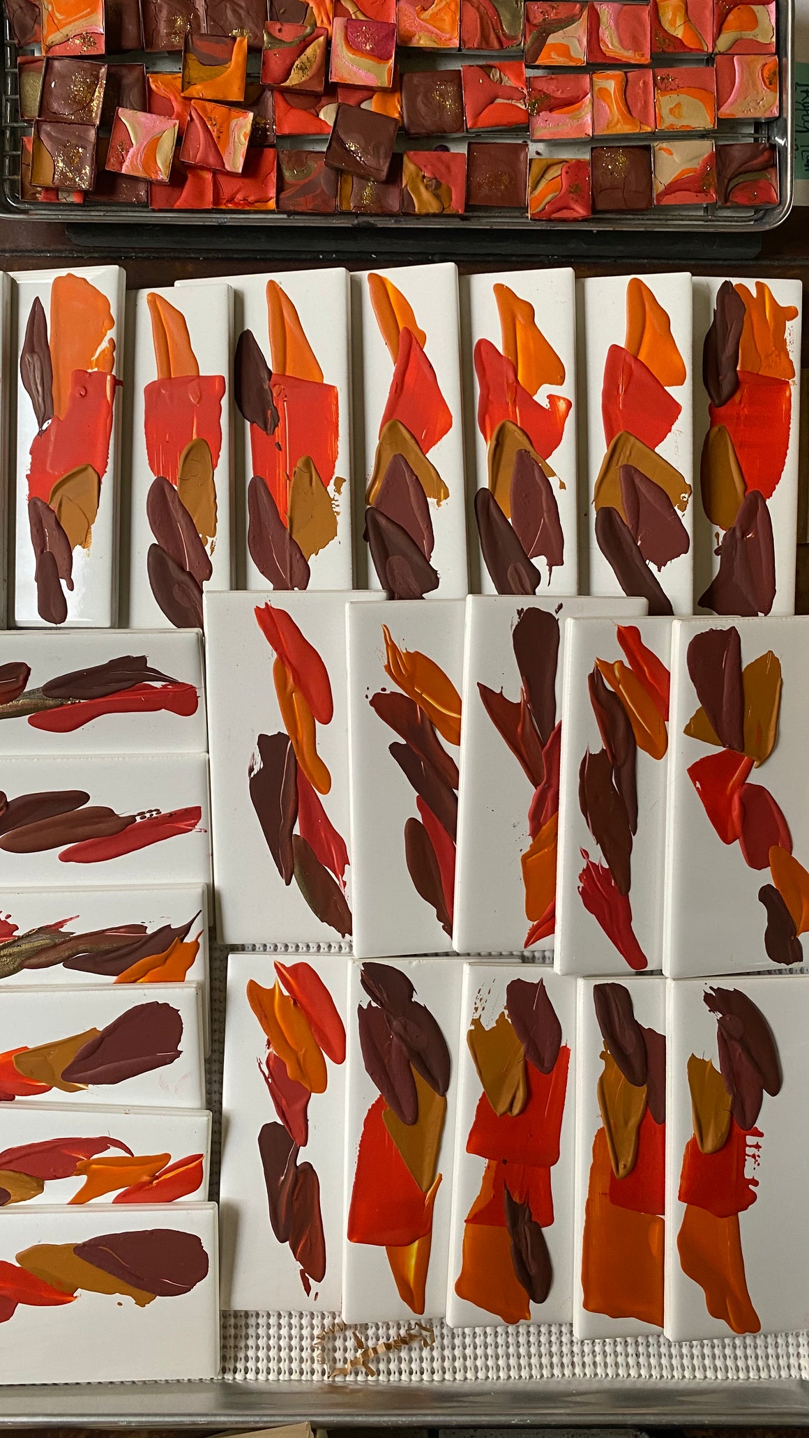 #tracibautistaCOLOR ~ FOREVER CHASING SUNSETS multi-color watercolor swatch tile {4-set}