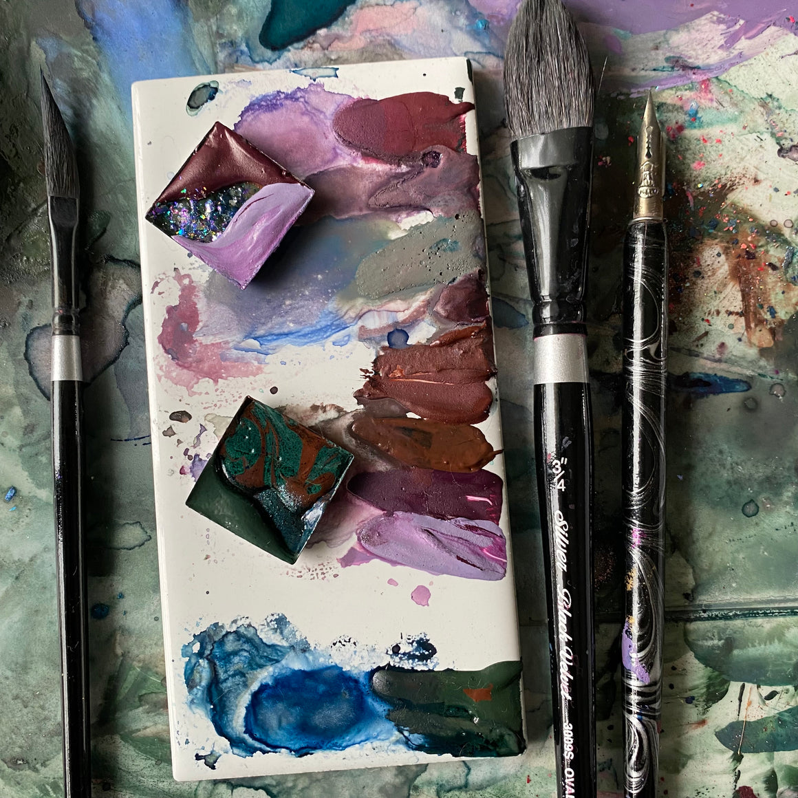 #tracibautistaCOLOR ~ {LANIKAI} handcrafted watercolor swatch tile