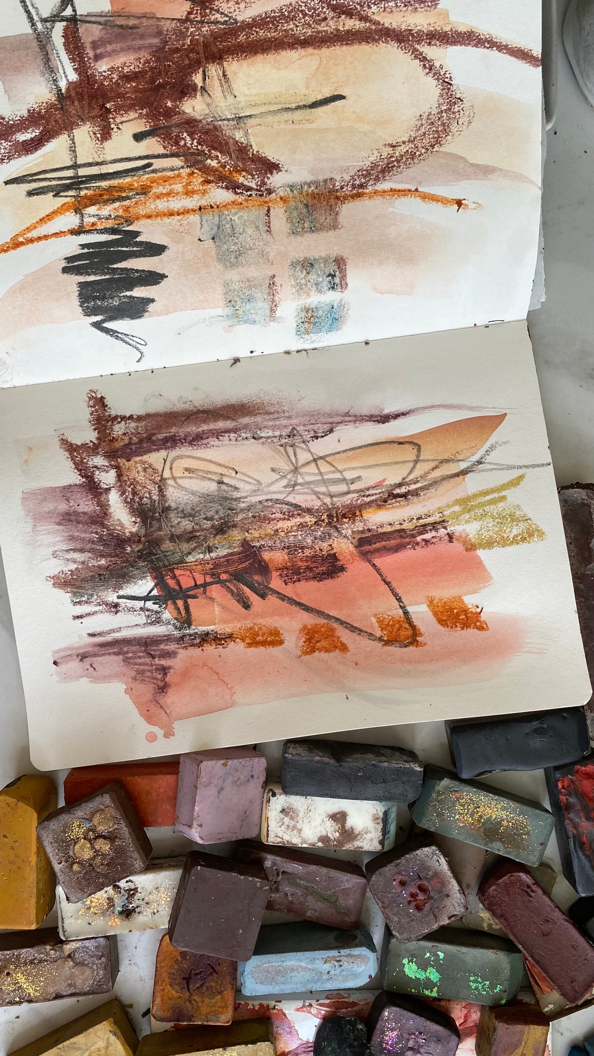 #tracibautistaCOLOR ~ FOREVER CHASING SUNSETS multi-color watercolor swatch tile {4-set}