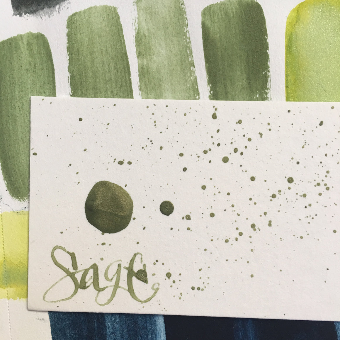#tracibautistaCOLOR ~ shadows + sage watercolor sample dot cards