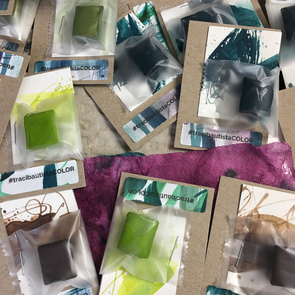 #tracibautistaCOLOR ~ C7.alchemy{luster} artisanal watercolor collection TOURMALINE