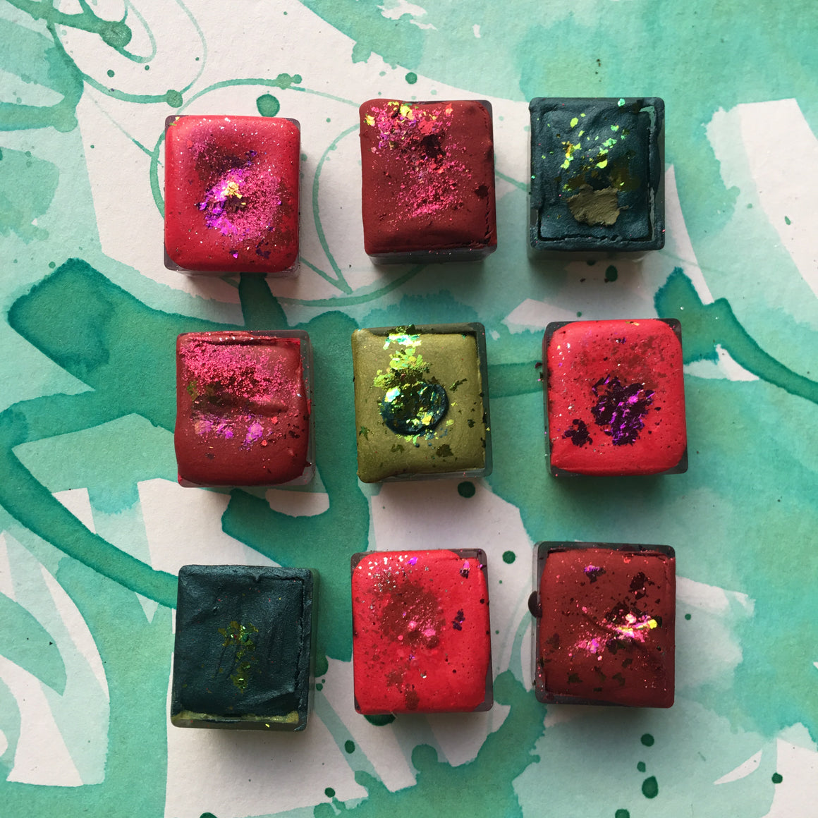 #tracibautistaCOLOR ~ ROSE GARDEN artisanal handcrafted watercolor half pan