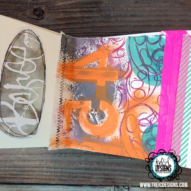 LILY fabric handmade art quilt journal