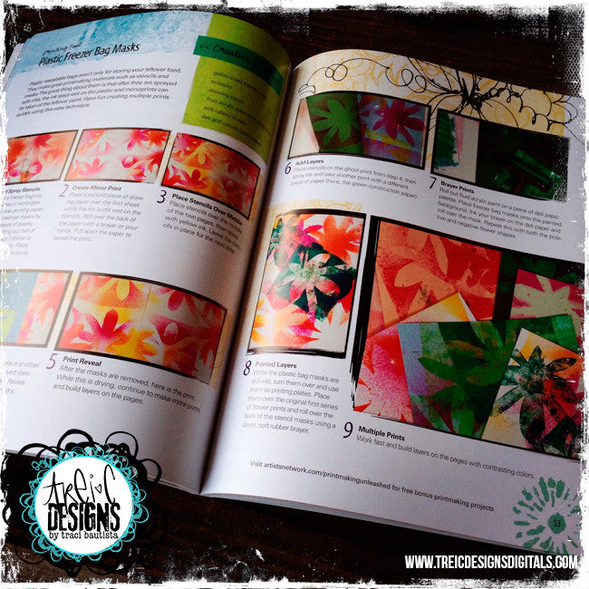 Printmaking Unleashed autographed book + collage kit