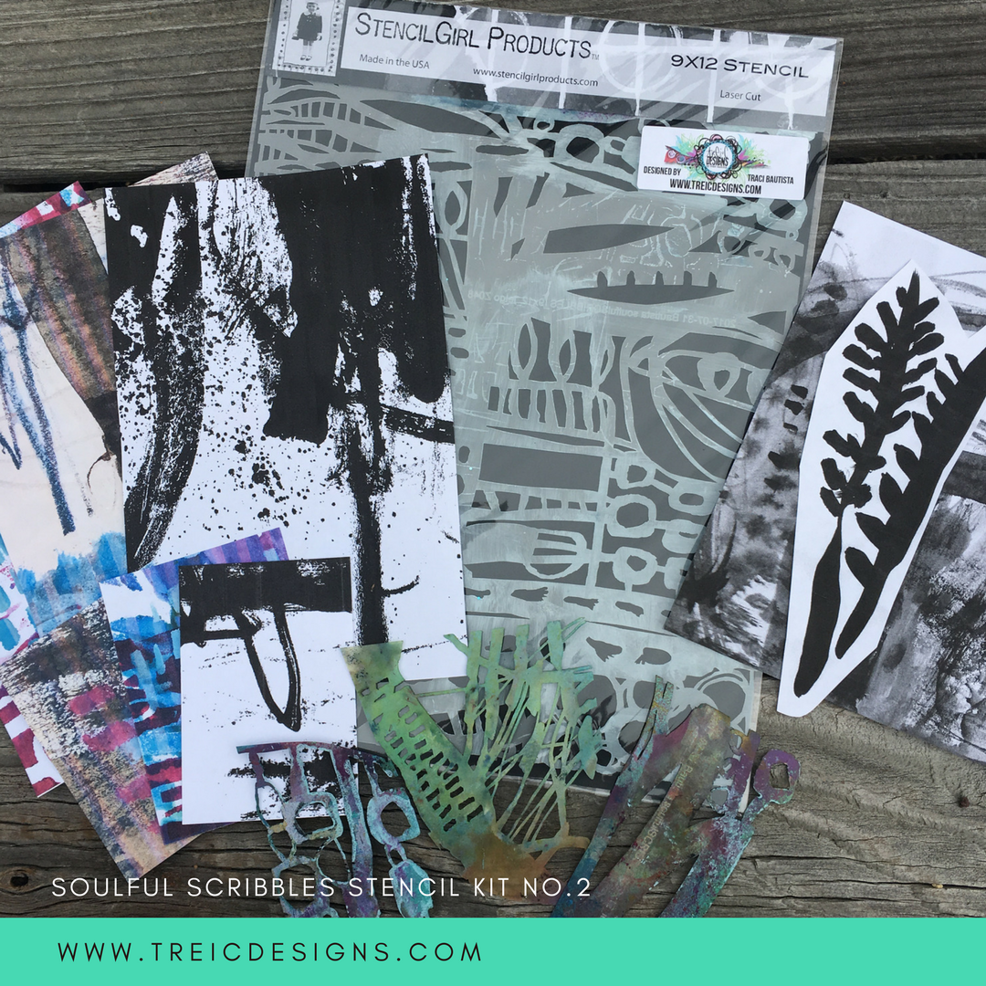 SOULFUL SCRIBBLES stencil kit no. 2 + live stream