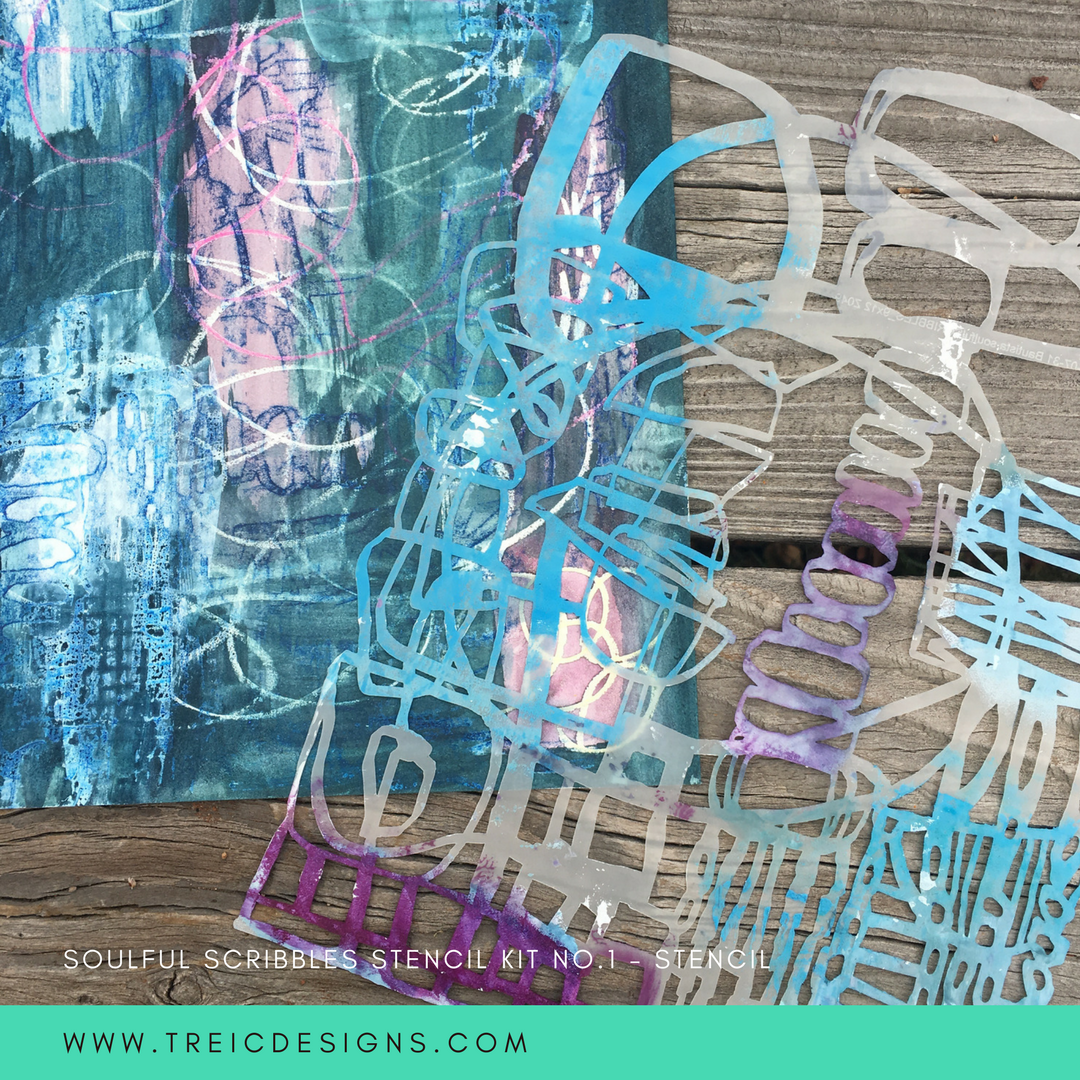 SOULFUL SCRIBBLES stencil kit no. 1 + live stream
